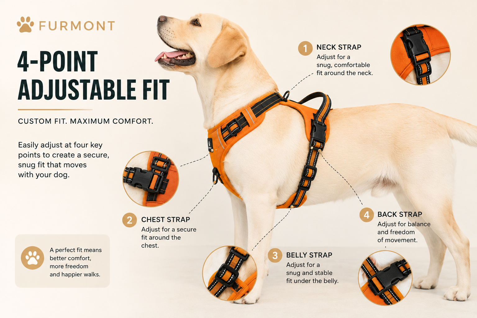 Furmont Premium No-Pull Dog Harness