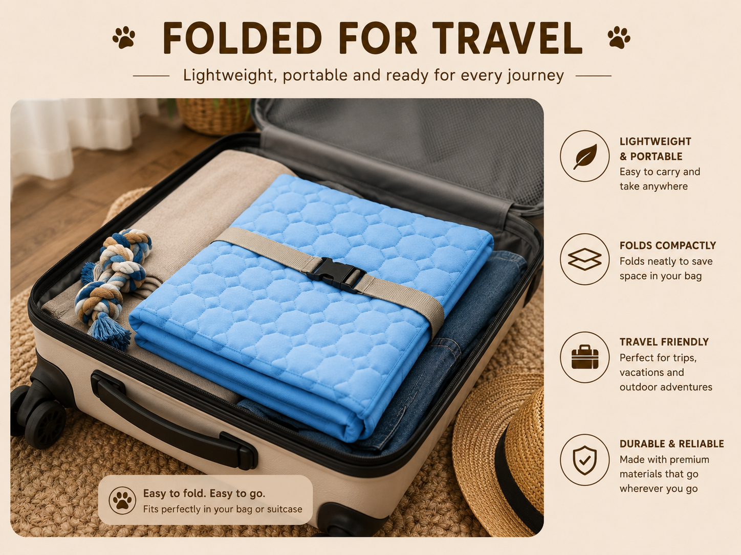 🐾 Furmont Premium Cooling Mat for Dogs lightweight and portable