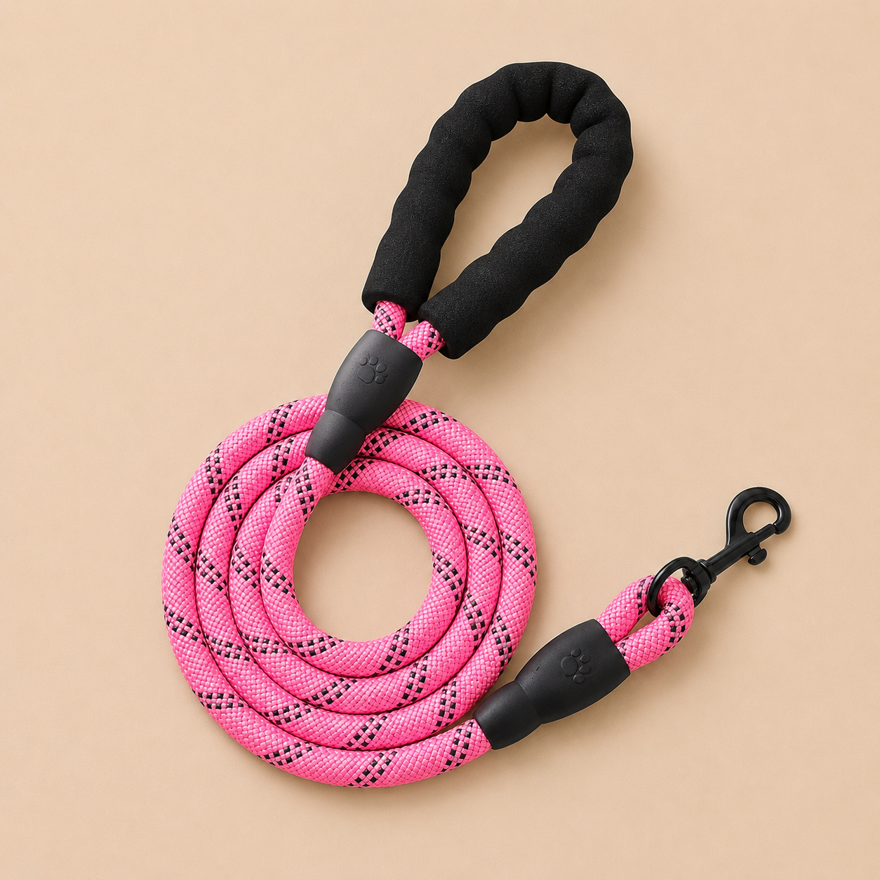 Furmont Reflective Rope Dog Lead | Padded Handle & Heavy Duty Clip