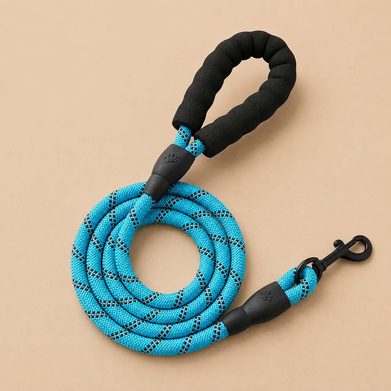 Furmont Reflective Rope Dog Lead | Padded Handle & Heavy Duty Clip