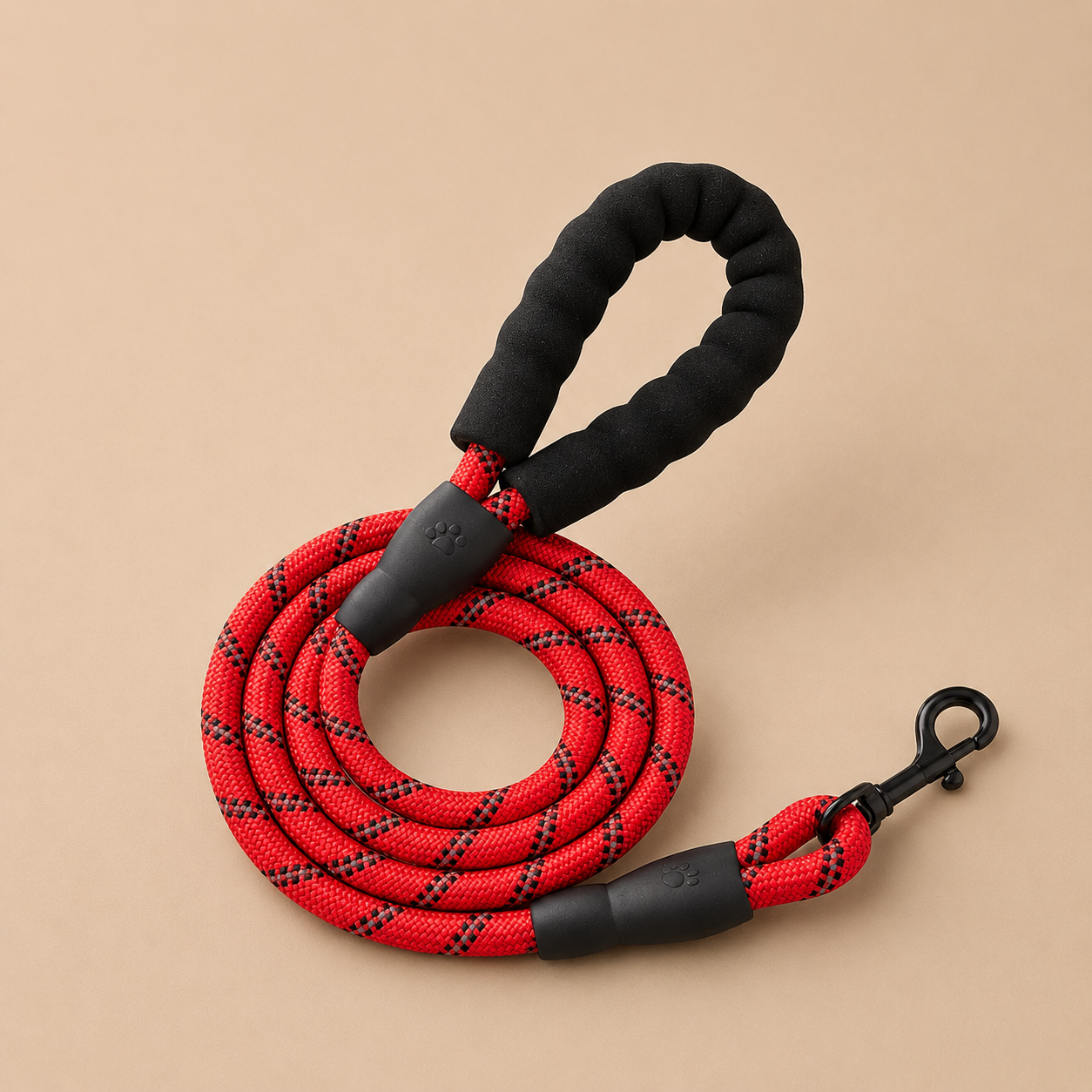 Furmont Reflective Rope Dog Lead | Padded Handle & Heavy Duty Clip