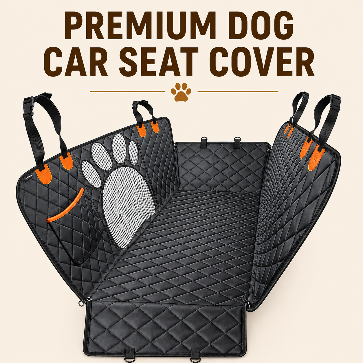 Furmont Waterproof Dog Car Seat Cover with Mesh Window