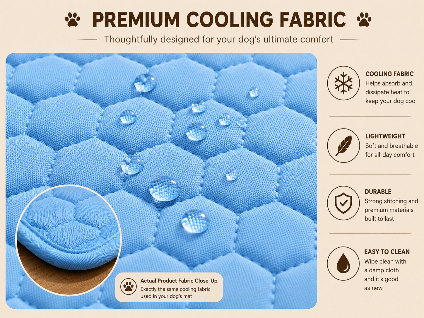 🐾 Furmont Premium Cooling Mat for Dogs lightweight and portable
